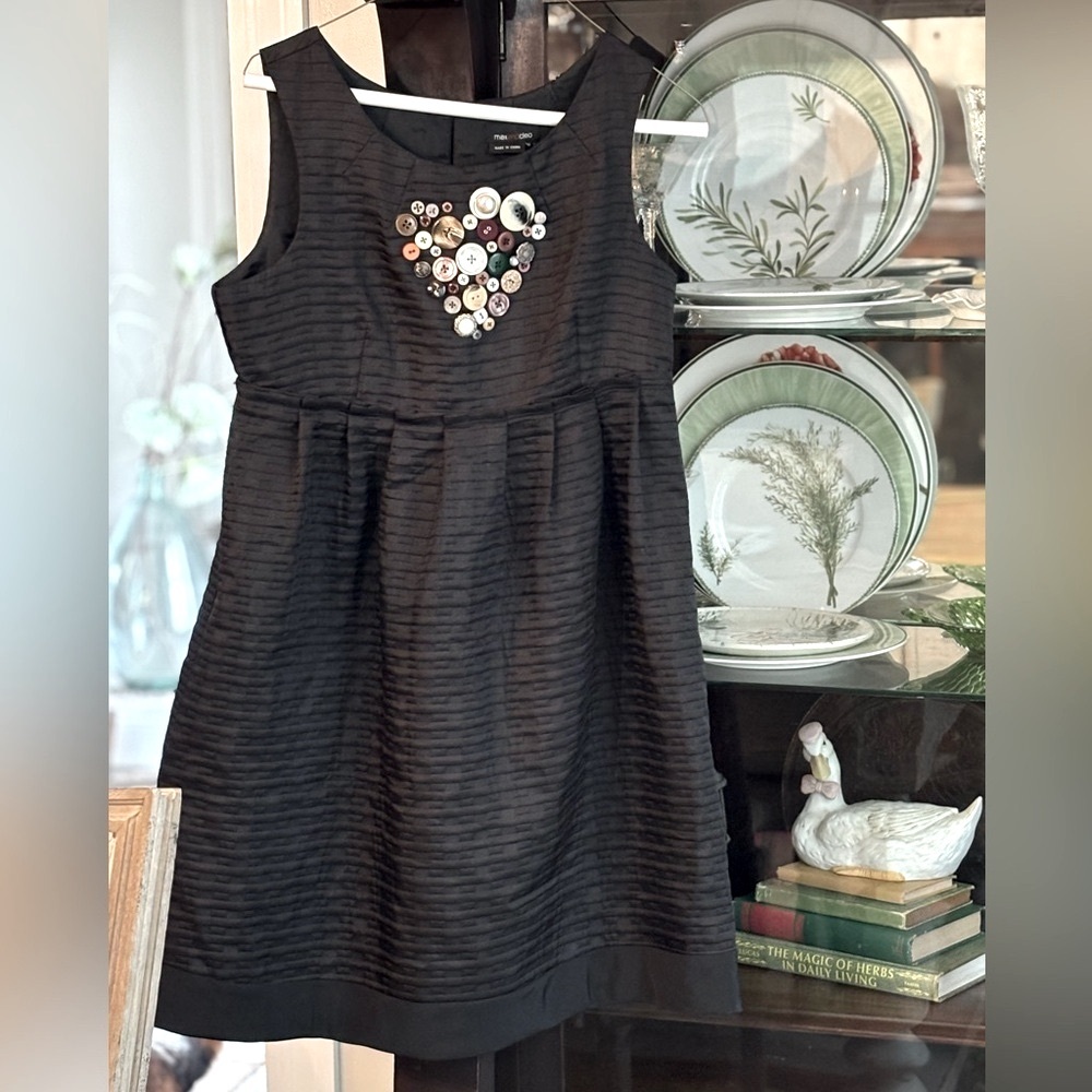Max and Cleo Embellished Sleeveless Dress. Women’s Sz-10 EUC Black | Beaded
